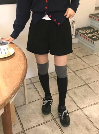 Basic Minimal High-Waisted Wide Shorts