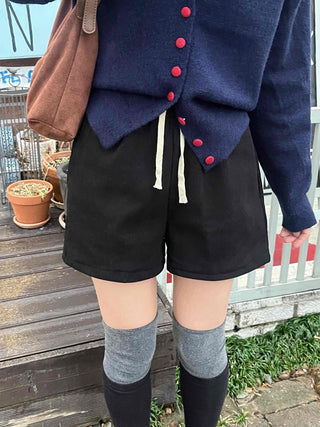 Basic Minimal High-Waisted Wide Shorts