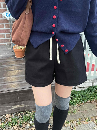 Basic Minimal High-Waisted Wide Shorts