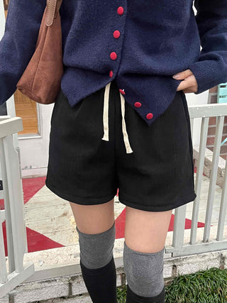 Basic Minimal High-Waisted Wide Shorts
