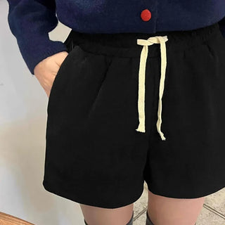 Basic Minimal High-Waisted Wide Shorts