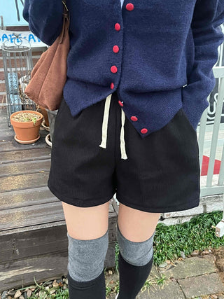 Basic Minimal High-Waisted Wide Shorts