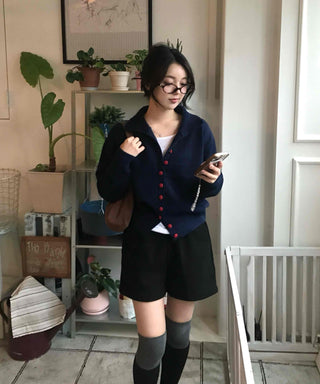 Basic Minimal High-Waisted Wide Shorts
