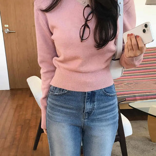 Soft Touch Slim Fit V-Neck Ribbed Knit