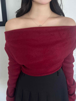 Drape Shoulder Asymmetrical Shirred Tee