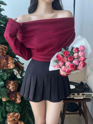 Drape Shoulder Asymmetrical Shirred Tee