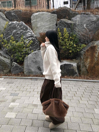 Corduroy Double Pintuck Casual Long Pants