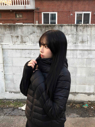 Minimal Lightweight Hooded Padded Jumper