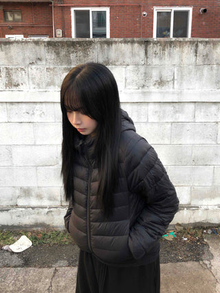 Minimal Lightweight Hooded Padded Jumper