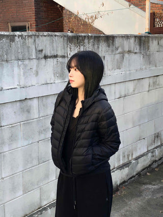 Minimal Lightweight Hooded Padded Jumper