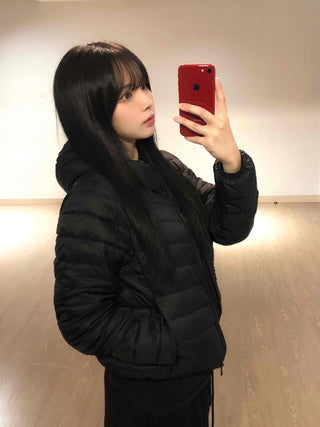 Minimal Lightweight Hooded Padded Jumper