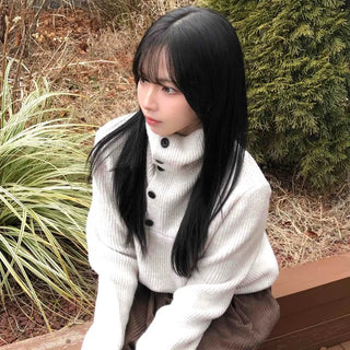 Cozy High-Neck Warmer Turtleneck Loose Knit