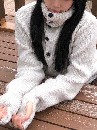 Cozy High-Neck Warmer Turtleneck Loose Knit