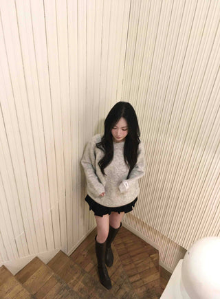 Cozy Boucle Round Knit