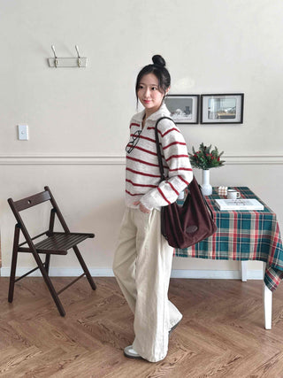 Cargo Pocket Oversized Side Pintuck Long Pants