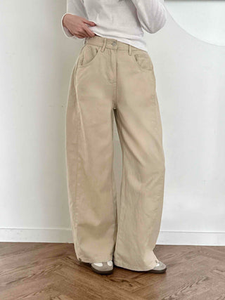 Cargo Pocket Oversized Side Pintuck Long Pants
