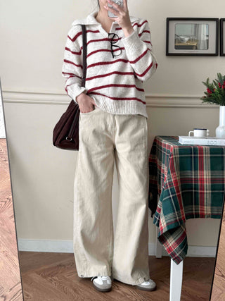 Cargo Pocket Oversized Side Pintuck Long Pants