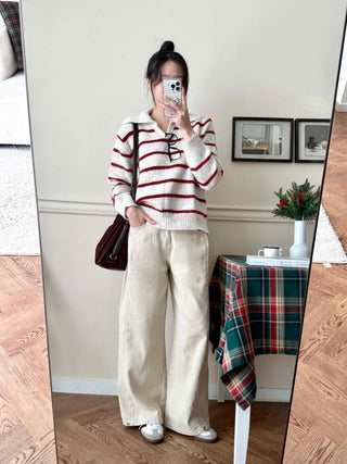 Cargo Pocket Oversized Side Pintuck Long Pants