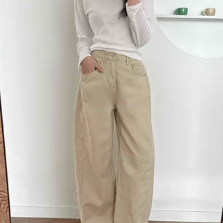 Cargo Pocket Oversized Side Pintuck Long Pants