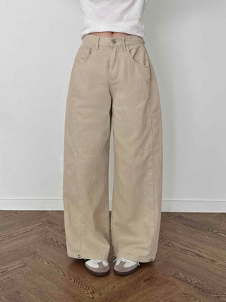 Cargo Pocket Oversized Side Pintuck Long Pants