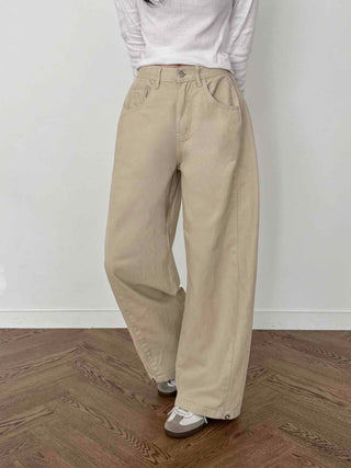 Cargo Pocket Oversized Side Pintuck Long Pants