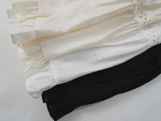 Moga Punching Lace Long Skirt
