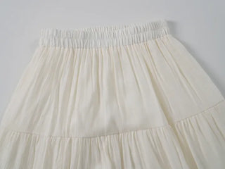 Moga Punching Lace Long Skirt