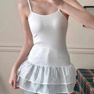 Chiffon Tiered Slim Layered Mini Dress