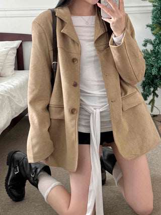 Daily Tie Detail Off-Shoulder Drape Long Sleeve T-Shirt