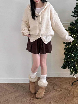 Bold Wide Sleeve V-Neck Long Knit Cardigan