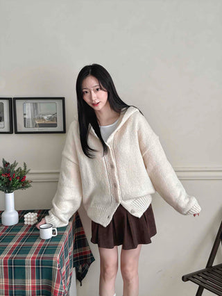 Bold Wide Sleeve V-Neck Long Knit Cardigan