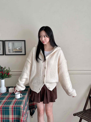 Bold Wide Sleeve V-Neck Long Knit Cardigan