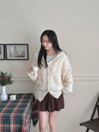 Bold Wide Sleeve V-Neck Long Knit Cardigan