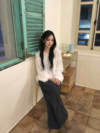 Balloon Fit Mini Dot Corduroy Pants