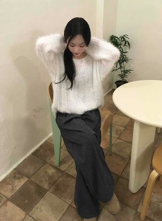 Balloon Fit Mini Dot Corduroy Pants