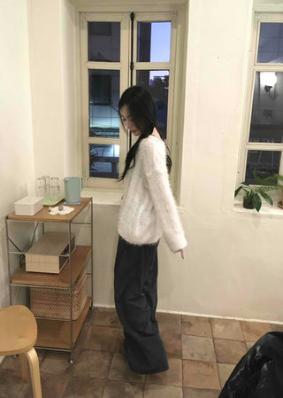 Balloon Fit Mini Dot Corduroy Pants