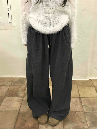 Balloon Fit Mini Dot Corduroy Pants
