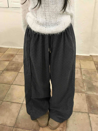 Balloon Fit Mini Dot Corduroy Pants