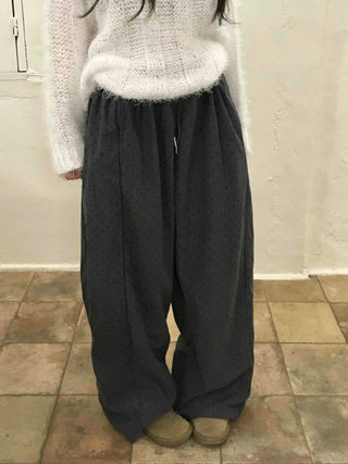 Balloon Fit Mini Dot Corduroy Pants