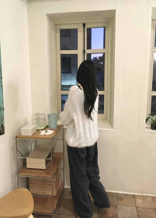Balloon Fit Mini Dot Corduroy Pants