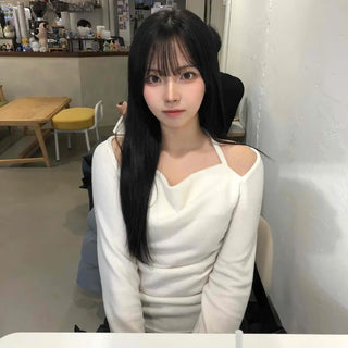 Shoulder Cut Slim T-shirt