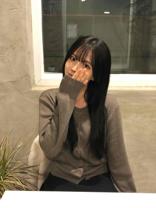 Classic Button Pendant Knit Cardigan