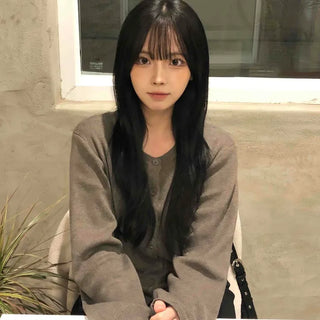Classic Button Pendant Knit Cardigan