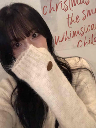 Wood Button Neck Cozy Knit
