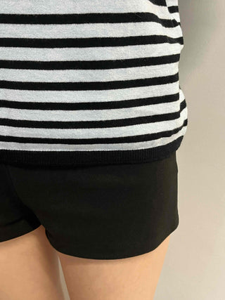 Casual Striped V-neck Knit