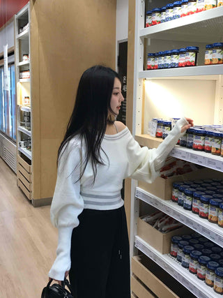 Soft Balloon One-Shoulder Knit