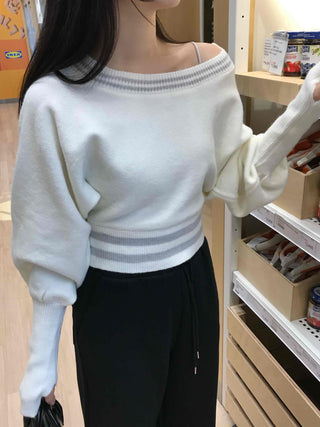 Soft Balloon One-Shoulder Knit
