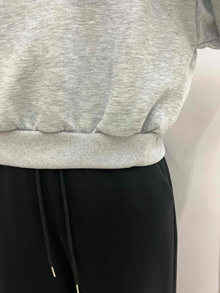 Signature Lettering One-Shoulder Sweatshirt