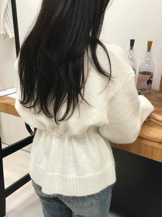 Cozy Wool Shirred Cardigan