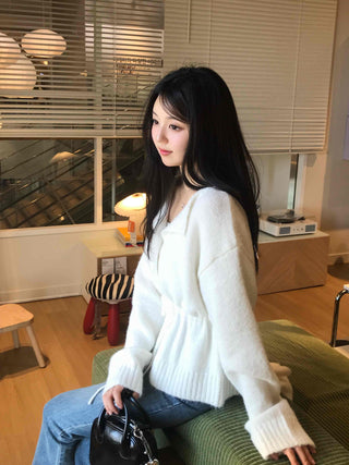 Cozy Wool Shirred Cardigan